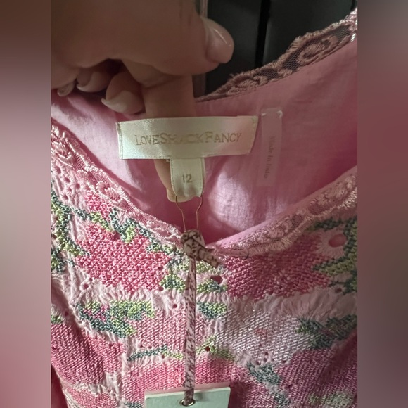 NWT - LOVE SHACK FANCY - THRESSEY DRESS IN FROSTED BERRY SIZE: 12 - Picture 15 of 16